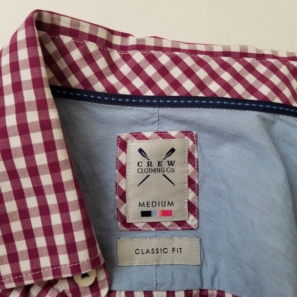 CREW Clothing Co. | Classic Fit Plum Gingham Shirt - Picture 7 of 8